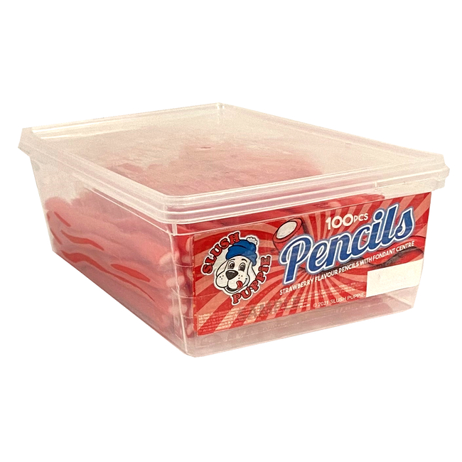 Strawberry Slush Puppie Candy Pencils Rose Confectionery 12g (Pack of 10)